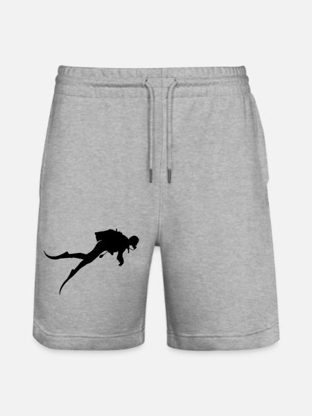 Taucher Diver - Stanley/Stella Unisex Bio Joggingshorts Trainer - Grau meliert