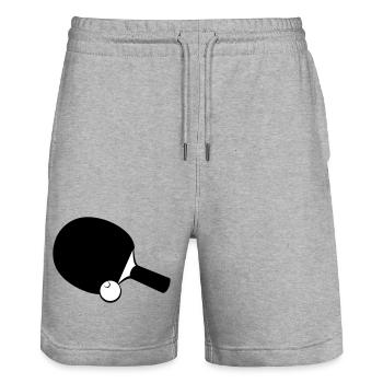 Table tennis table tennis rackets - Stanley/Stella Trainer Unisex Organic Jogging Shorts - heather grey - Front - Nik (191cm) & Marisol (170cm)