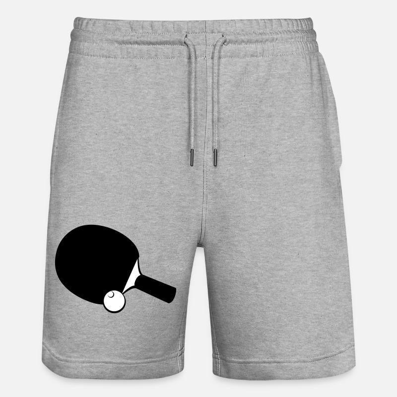 Raquettes de tennis de table - Short de jogging bio TRAINER Stanley/Stella unisexe - gris chiné