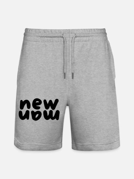New Man - Stanley/Stella Trainer Unisex Organic Jogging Shorts - heather grey