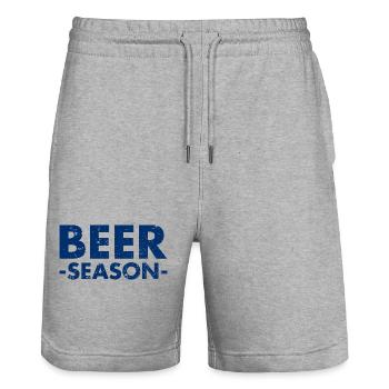 Beer Season - Bier Saison - Stanley/Stella Unisex Bio Joggingshorts Trainer  - Grau meliert - Vorne - Nik (191cm) & Marisol (170cm)