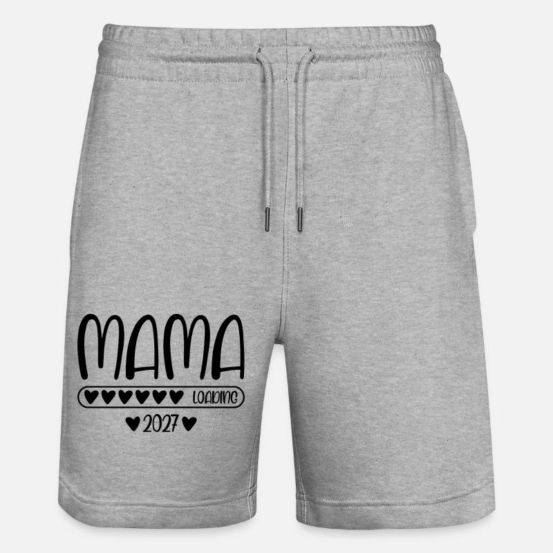 Mama 2027 loading - Stanley/Stella Unisex Bio Joggingshorts Trainer  - Grau meliert