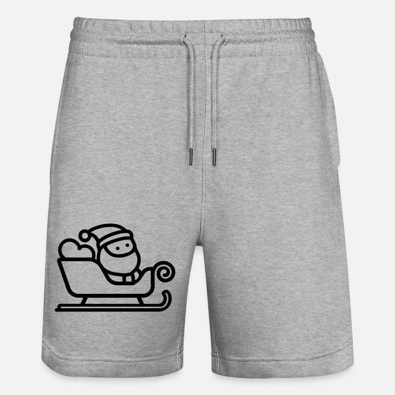 traîneau du Père Noël - Short de jogging bio TRAINER Stanley/Stella unisexe - gris chiné
