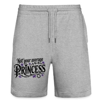 Pas une princesse ordinaire - Short de jogging bio TRAINER Stanley/Stella unisexe - gris chiné - Devant - Nik (191cm) & Marisol (170cm)