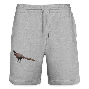 Ringfasan von der Seite - Stanley/Stella Unisex Bio Joggingshorts Trainer  - Grau meliert - Vorne - Nik (191cm) & Marisol (170cm)