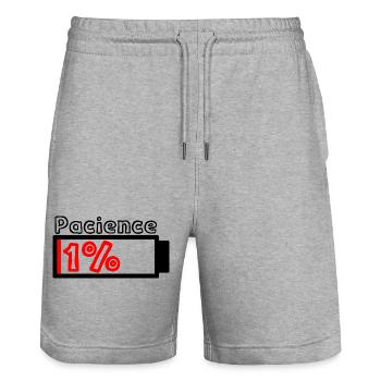 Pacience Design für Leute, die sehr geduldig sind - Stanley/Stella Unisex Bio Joggingshorts Trainer  - Grau meliert - Vorne - Nik (191cm) & Marisol (170cm)