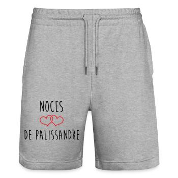 Rosewood Wedding 65 Years Union - Stanley/Stella Trainer Unisex Organic Jogging Shorts - heather grey - Front - Nik (191cm) & Marisol (170cm)