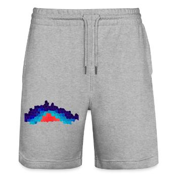 Thermal Core Mosaic - Stanley/Stella Trainer Unisex Organic Jogging Shorts - heather grey - Front - Nik (191cm) & Marisol (170cm)