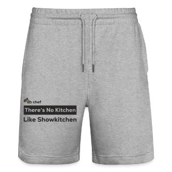 2b chef - Stanley/Stella Unisex Bio Joggingshorts Trainer  - Grau meliert - Vorne - Nik (191cm) & Marisol (170cm)