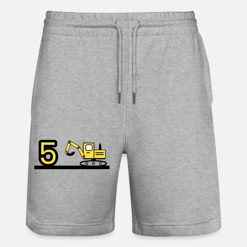 Excavatrice - Short de jogging bio TRAINER Stanley/Stella unisexe - gris chiné