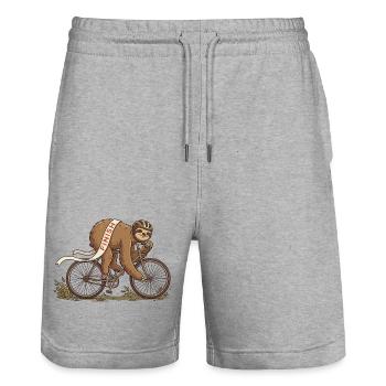 Maillot cycliste pour les fans d’endurance - Short de jogging bio TRAINER Stanley/Stella unisexe - gris chiné - Devant - Nik (191cm) & Marisol (170cm)