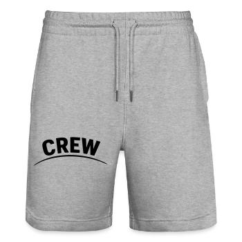 crew - Stanley/Stella Trainer Unisex Organic Jogging Shorts - heather grey - Front - Nik (191cm) & Marisol (170cm)