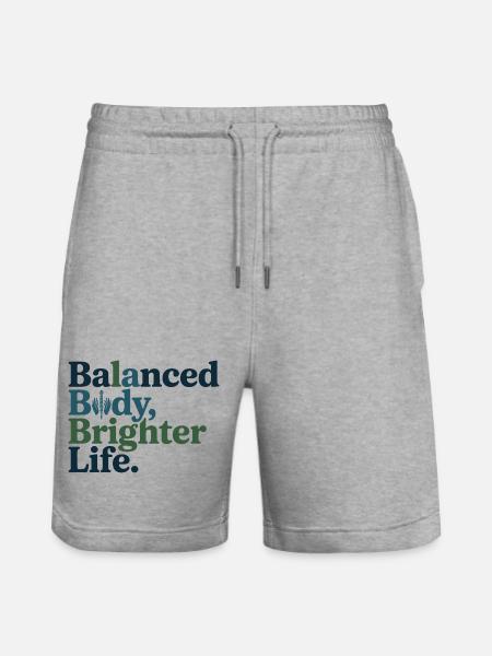 Osteopath Balanced Body Brighter Life Professional - Stanley/Stella Trainer Unisex Organic Jogging Shorts - heather grey