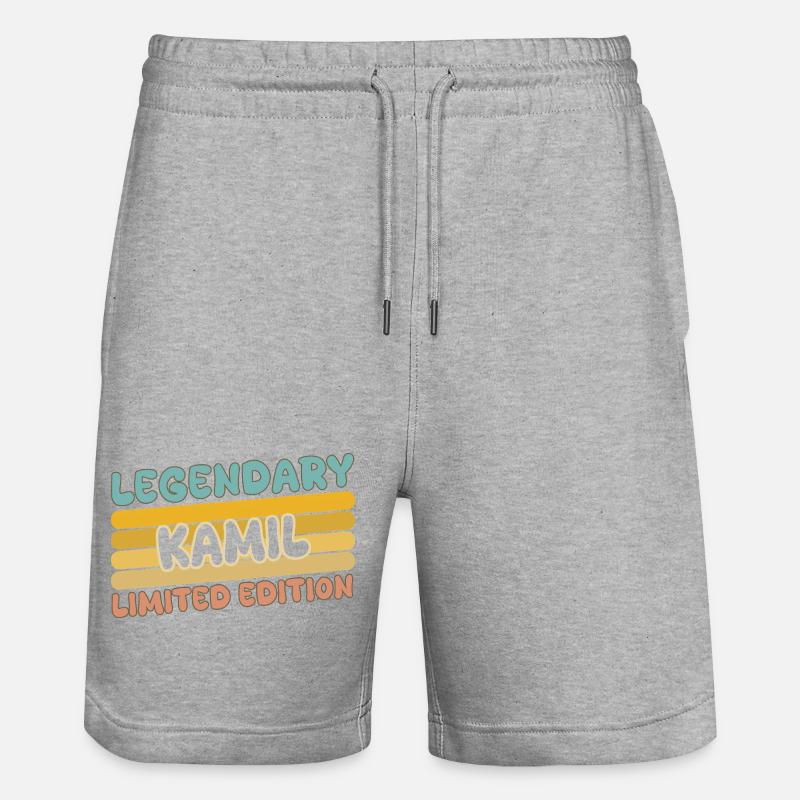 Kamil - Stanley/Stella Trainer Unisex Organic Jogging Shorts - heather grey