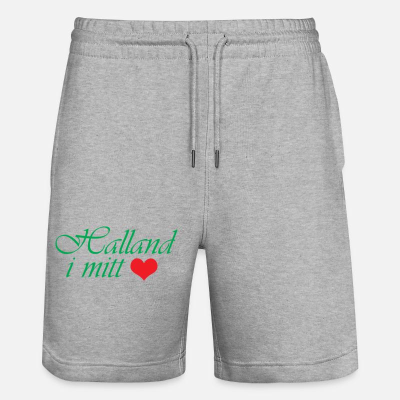 Halland dans mon cœur - Short de jogging bio TRAINER Stanley/Stella unisexe - gris chiné