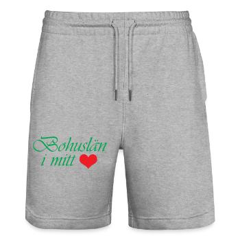 Bohuslän in my heart - Stanley/Stella Trainer Unisex Organic Jogging Shorts - heather grey - Front - Nik (191cm) & Marisol (170cm)