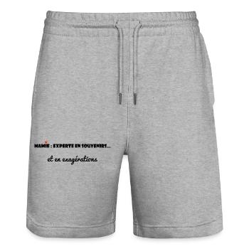 OMA. MAMA. OMA. MUTTERTAG - Stanley/Stella Unisex Bio Joggingshorts Trainer  - Grau meliert - Vorne - Nik (191cm) & Marisol (170cm)