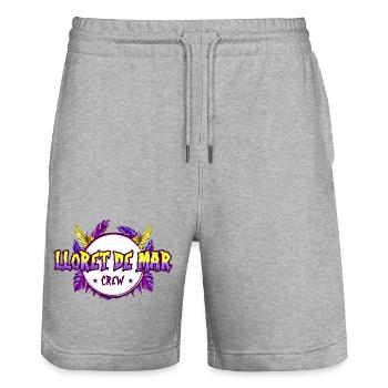 Lloret De Mar Crew Colorful - Stanley/Stella Trainer Unisex Organic Jogging Shorts - heather grey - Front - Nik (191cm) & Marisol (170cm)