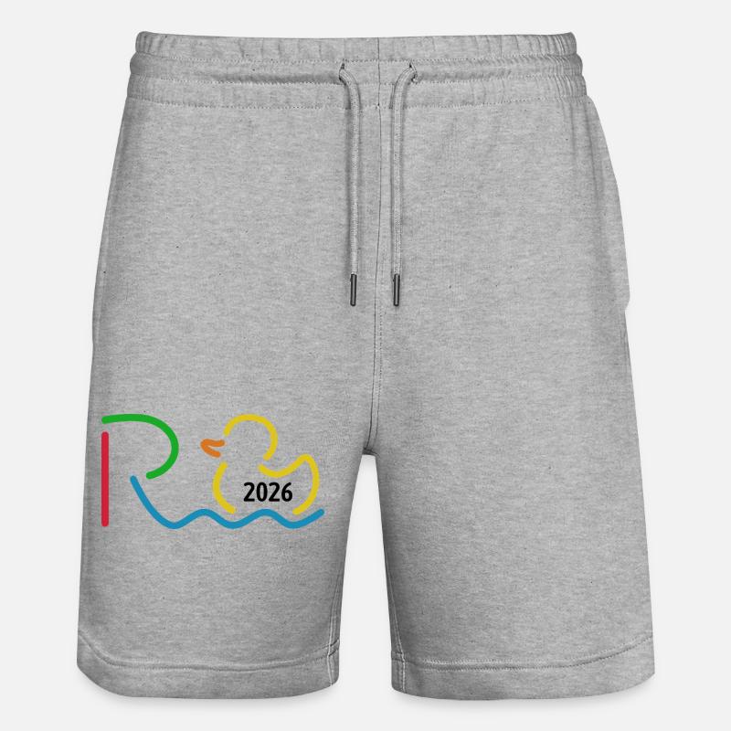 Rente 2026 - Retraite - Rente - Short de jogging bio TRAINER Stanley/Stella unisexe - gris chiné