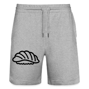 sushi - Short de jogging bio TRAINER Stanley/Stella unisexe - gris chiné - Devant - Nik (191cm) & Marisol (170cm)