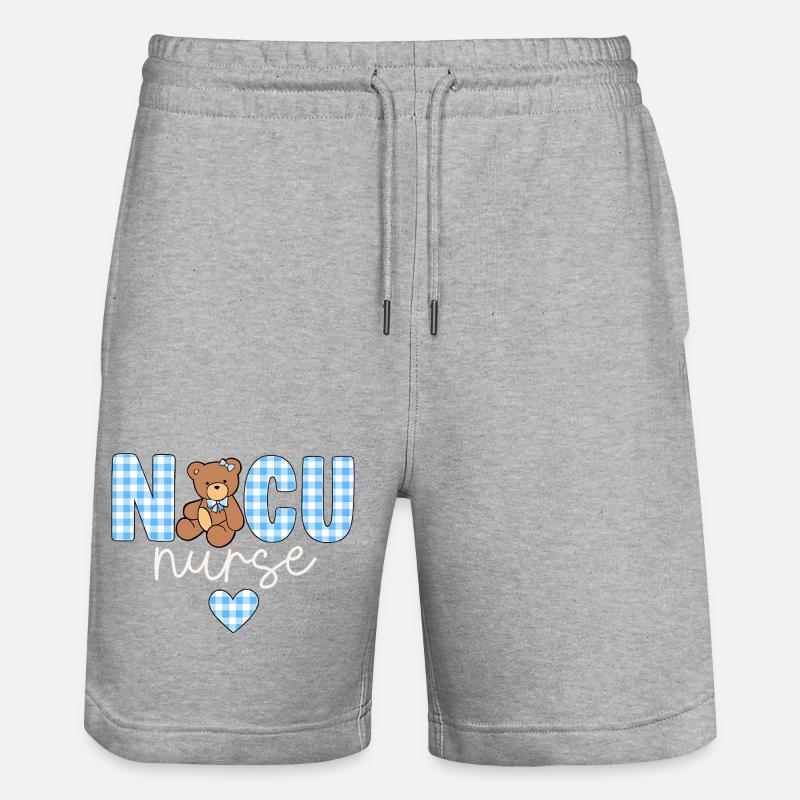 Infirmière Bear en néonatologie - Short de jogging bio TRAINER Stanley/Stella unisexe - gris chiné