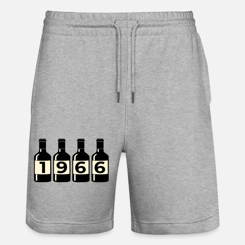Année de Naissance 1966 Vin - Short de jogging bio TRAINER Stanley/Stella unisexe - gris chiné