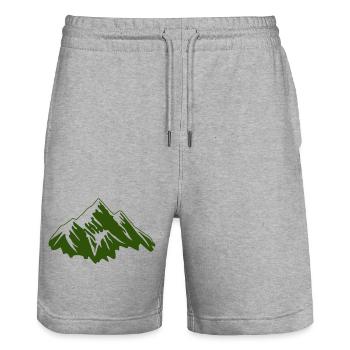 berge - Stanley/Stella Unisex Bio Joggingshorts Trainer  - Grau meliert - Vorne - Nik (191cm) & Marisol (170cm)