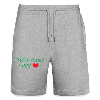 Marstrand in my heart - Stanley/Stella Trainer Unisex Organic Jogging Shorts - heather grey - Front - Nik (191cm) & Marisol (170cm)