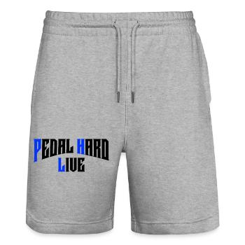 PEDAL HARD LIVE - Stanley/Stella Unisex Bio Joggingshorts Trainer  - Grau meliert - Vorne - Nik (191cm) & Marisol (170cm)