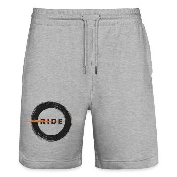 Urban Cycling - Road Art - Stanley/Stella Trainer Unisex Organic Jogging Shorts - heather grey - Front - Nik (191cm) & Marisol (170cm)