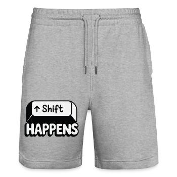Verschiebung findet statt - Stanley/Stella Unisex Bio Joggingshorts Trainer  - Grau meliert - Vorne - Nik (191cm) & Marisol (170cm)