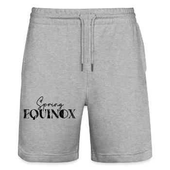 Spring Equinox March Equinox Happy Easter - Stanley/Stella Trainer Unisex Organic Jogging Shorts - heather grey - Front - Nik (191cm) & Marisol (170cm)