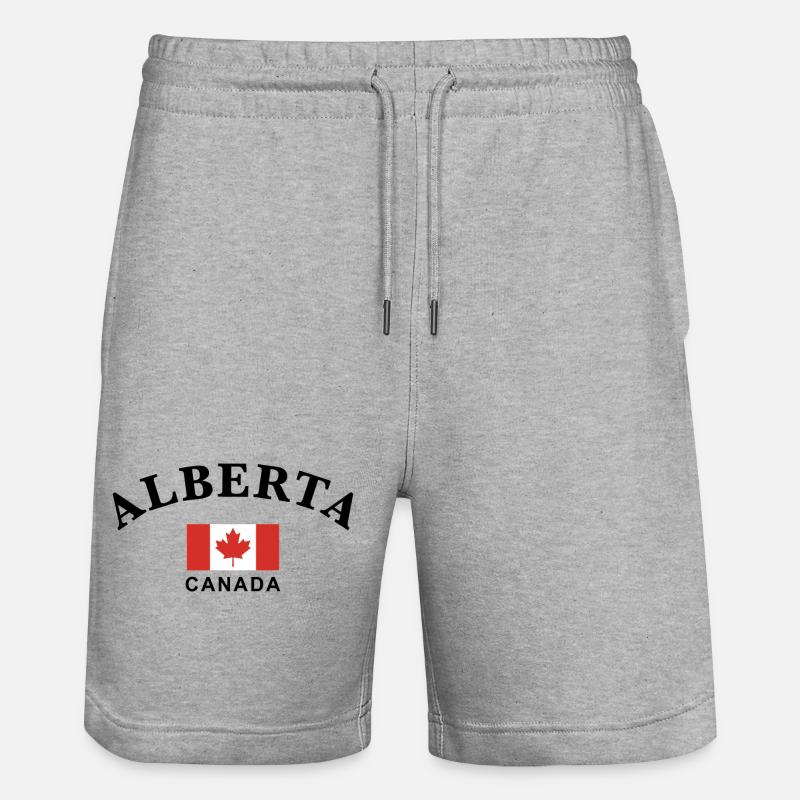 Alberta, Canada - Short de jogging bio TRAINER Stanley/Stella unisexe - gris chiné