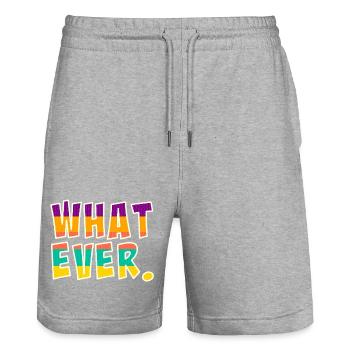 Whatever - Stanley/Stella Trainer Unisex Organic Jogging Shorts - heather grey - Front - Nik (191cm) & Marisol (170cm)