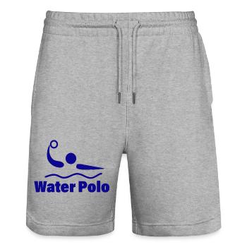 Waterpolo - Short de jogging bio TRAINER Stanley/Stella unisexe - gris chiné - Devant - Nik (191cm) & Marisol (170cm)