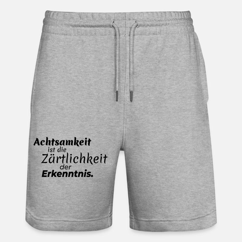 Tendresse de pleine conscience - Short de jogging bio TRAINER Stanley/Stella unisexe - gris chiné