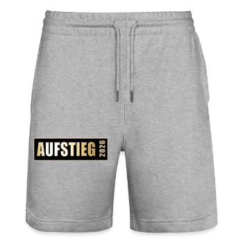 Aufsteiger 2026 Aufstieg - Stanley/Stella Unisex Bio Joggingshorts Trainer  - Grau meliert - Vorne - Nik (191cm) & Marisol (170cm)