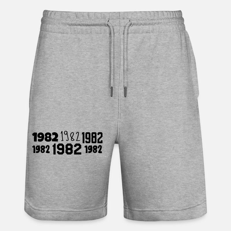 1982 - Génial depuis 1982 - Short de jogging bio TRAINER Stanley/Stella unisexe - gris chiné