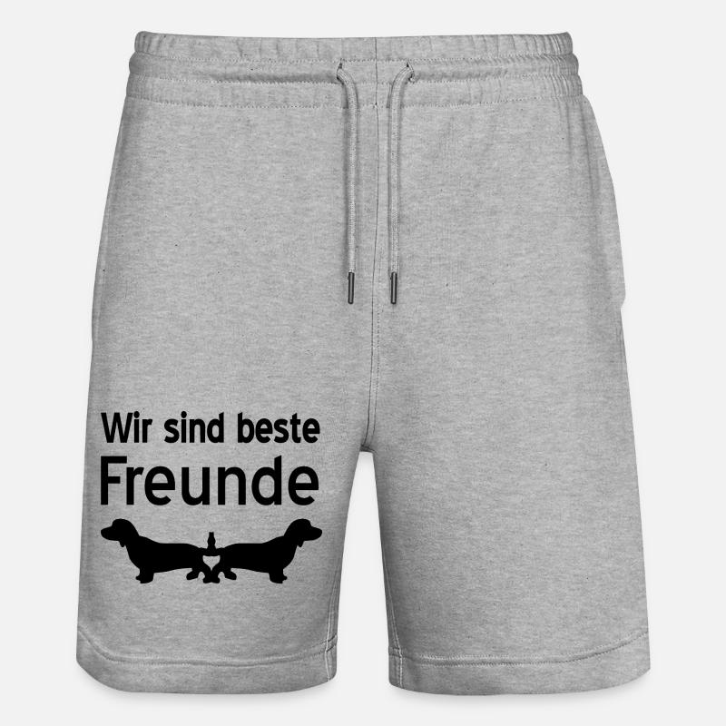 Teckel - Short de jogging bio TRAINER Stanley/Stella unisexe - gris chiné