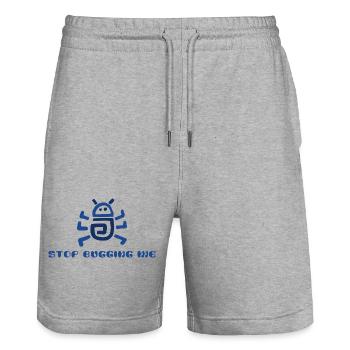 Arrête de m’embêter - Short de jogging bio TRAINER Stanley/Stella unisexe - gris chiné - Devant - Nik (191cm) & Marisol (170cm)