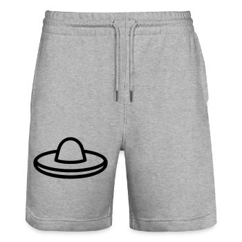 chapeau mexicain - Short de jogging bio TRAINER Stanley/Stella unisexe - gris chiné - Devant - Nik (191cm) & Marisol (170cm)