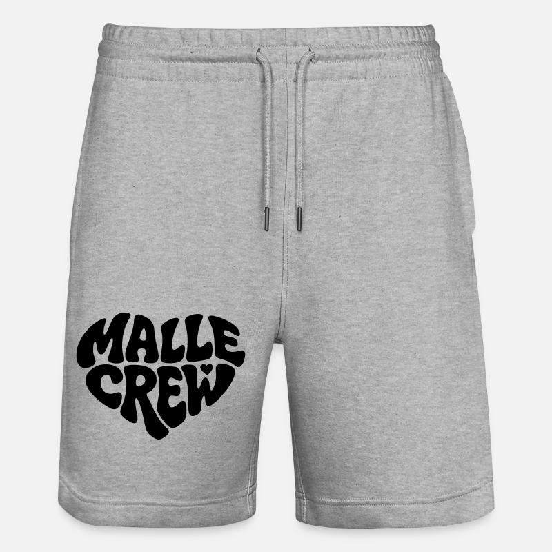 Malle Crew - Short de jogging bio TRAINER Stanley/Stella unisexe - gris chiné