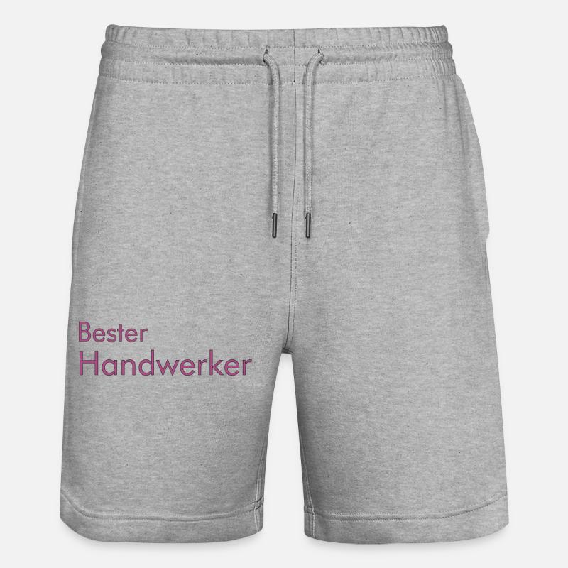Bester Handwerker - Stanley/Stella Unisex Bio Joggingshorts Trainer  - Grau meliert