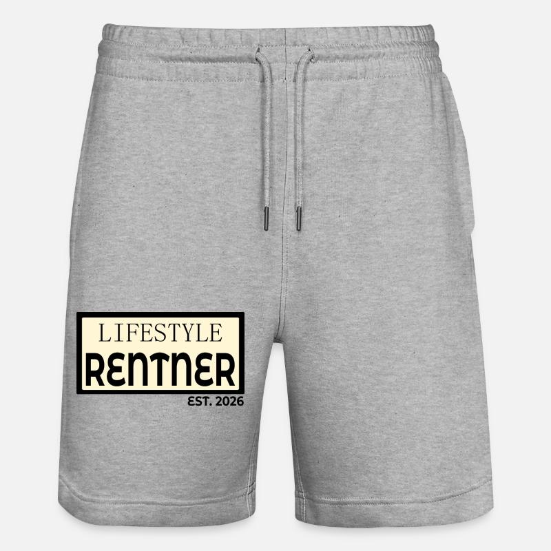Mode de vie des retraités 2026 - Short de jogging bio TRAINER Stanley/Stella unisexe - gris chiné