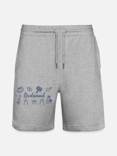 Hochzeit der Brautjungfern Brautgesellschaft Bow - Stanley/Stella Unisex Bio Joggingshorts Trainer  - Grau meliert