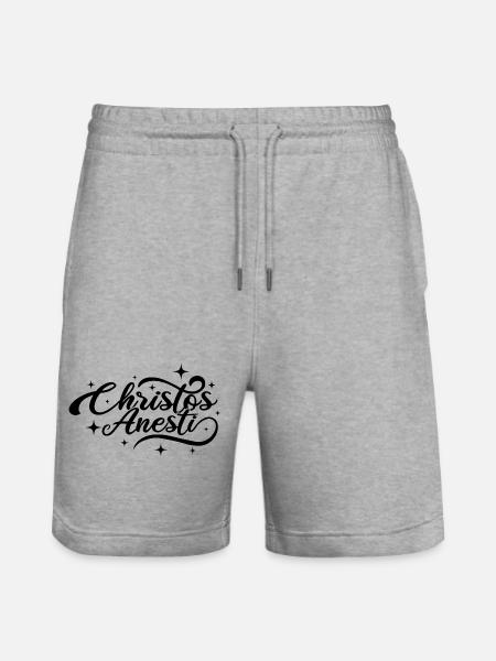 Christos Anesti Orthodox Easter Pascha - Stanley/Stella Trainer Unisex Organic Jogging Shorts - heather grey