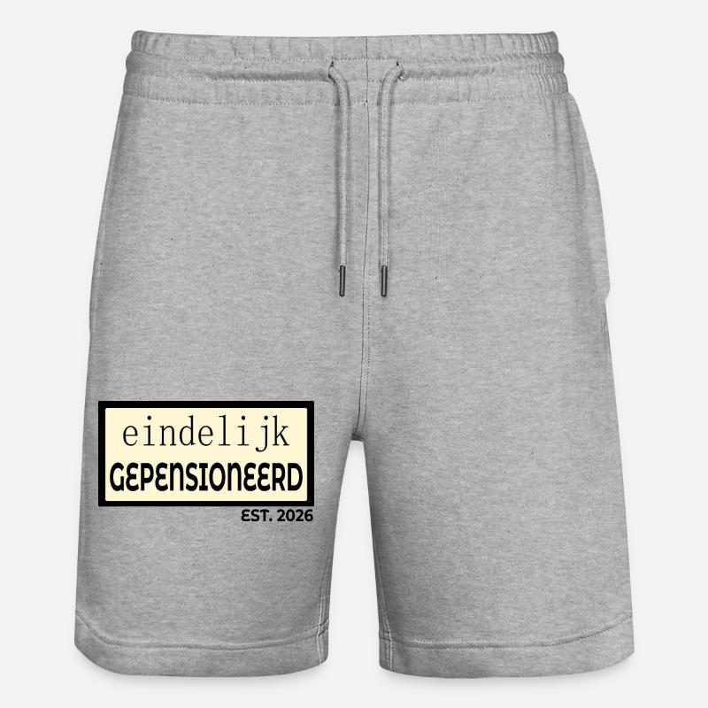 Finalement à la retraite en 2026 - Short de jogging bio TRAINER Stanley/Stella unisexe - gris chiné