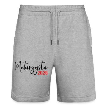 High School Graduate 2026 - Stanley/Stella Trainer Unisex Organic Jogging Shorts - heather grey - Front - Nik (191cm) & Marisol (170cm)