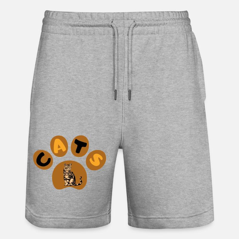 Chat - Short de jogging bio TRAINER Stanley/Stella unisexe - gris chiné