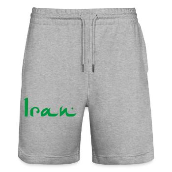 Iran - Stanley/Stella Unisex Bio Joggingshorts Trainer  - Grau meliert - Vorne - Nik (191cm) & Marisol (170cm)